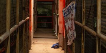 Dejan Narcomanta y restos de animales en Puente Peatonal