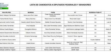 Listado de los candidatos en Baja California