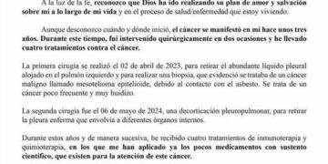 Mons. Francisco Moreno Barrón revela su lucha contra el cáncer