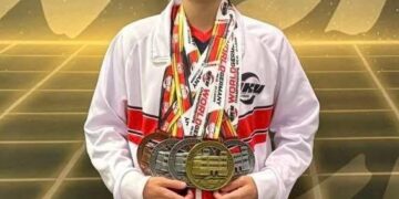 El joven talento Santiago González que conquistó Alemania con cinco medallas en el Mundial de Artes Marciales.